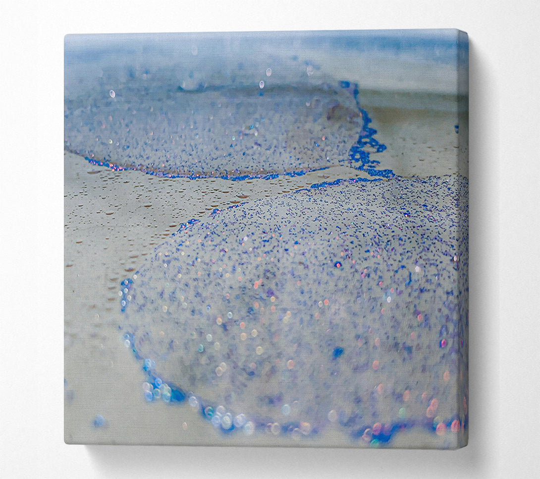  A Canvas Print of Azure Shimmering Waves Canvas Print