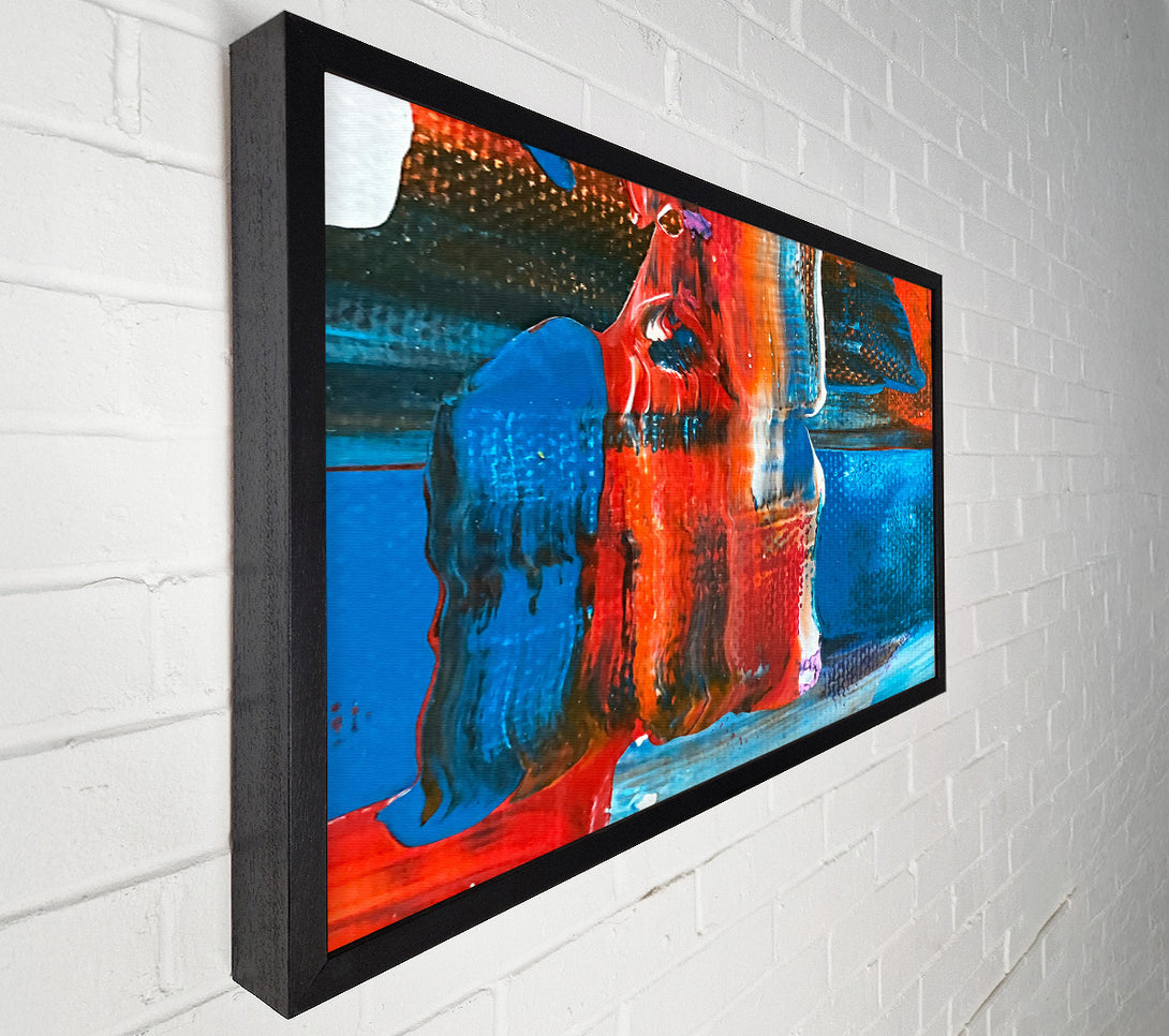  A Canvas Print of Crimson And Teal Abstract Canvas Art