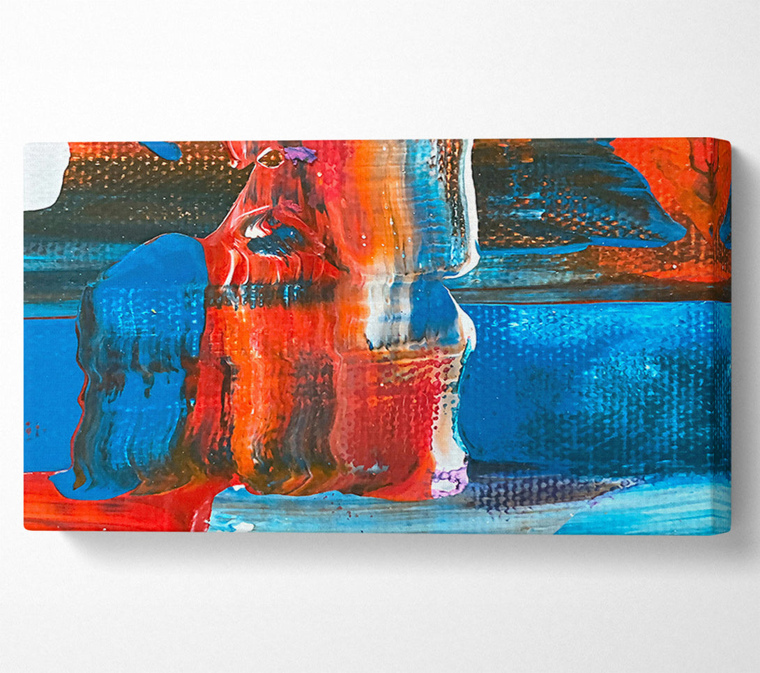  A Canvas Print of Crimson And Teal Abstract Canvas Art