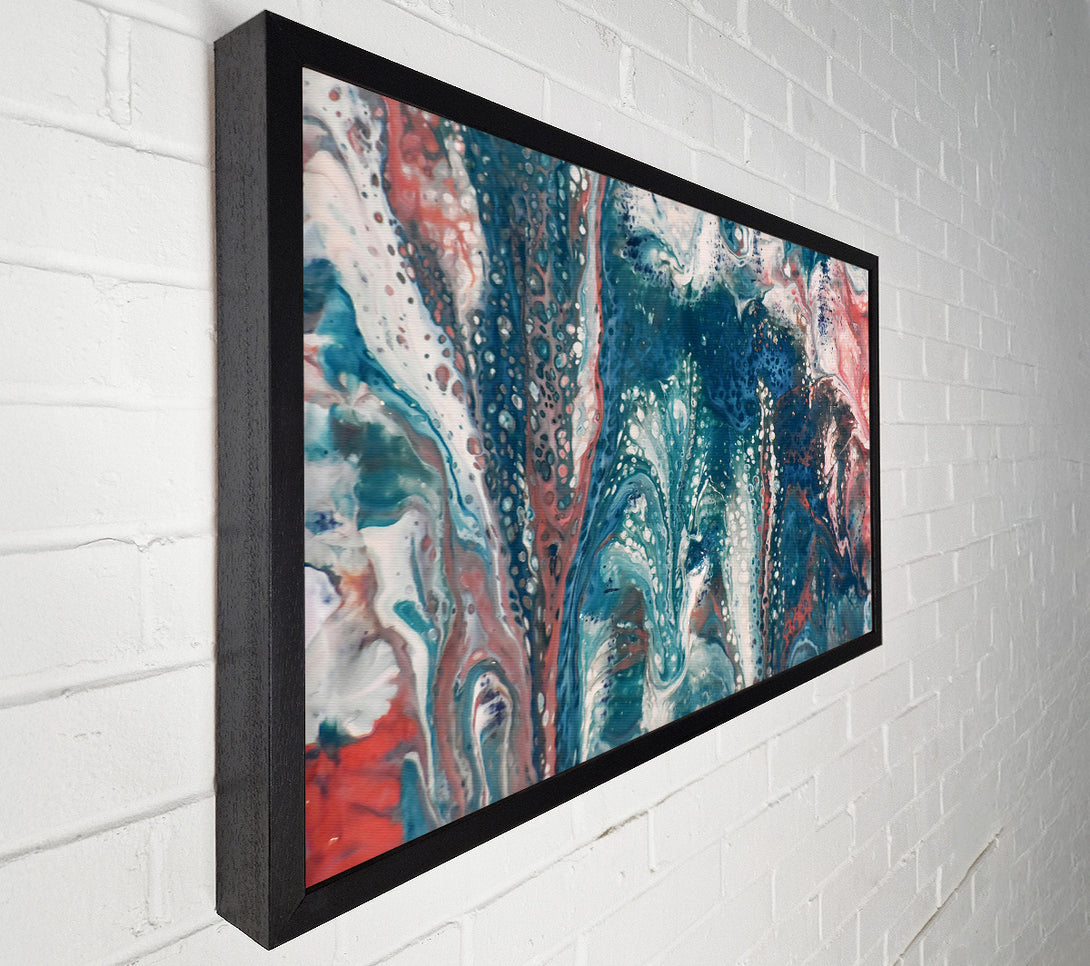  A Canvas Print of Teal Abstract Swirls Canvas Wall Art