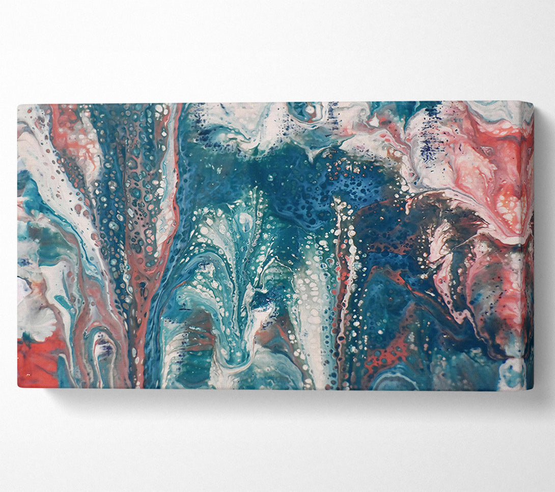  A Canvas Print of Teal Abstract Swirls Canvas Wall Art