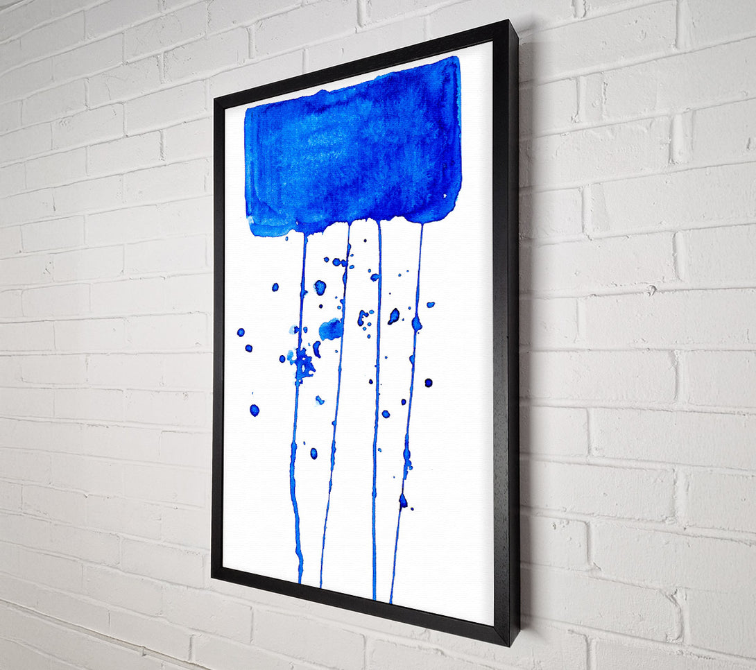  A Canvas Print of Azure Drip Drizzle Canvas Wall Art