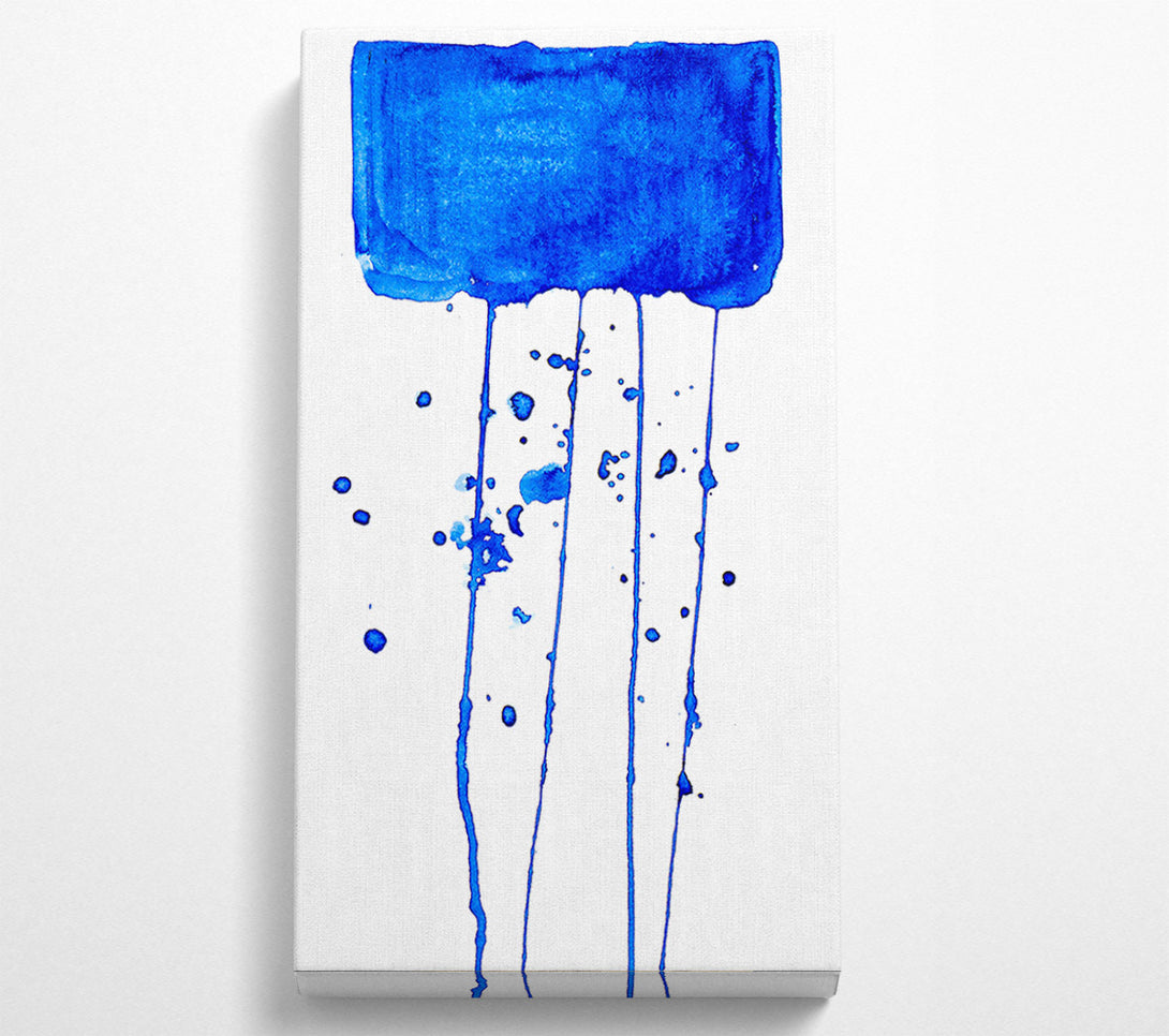  A Canvas Print of Azure Drip Drizzle Canvas Wall Art