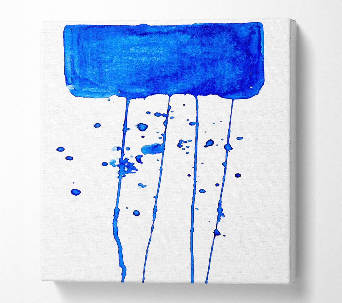  A Canvas Print of Azure Drip Drizzle Canvas Wall Art