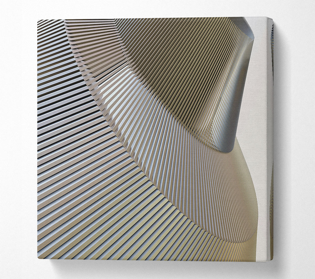  A Canvas Print of Silver Geometric Forms Canvas Wall Art