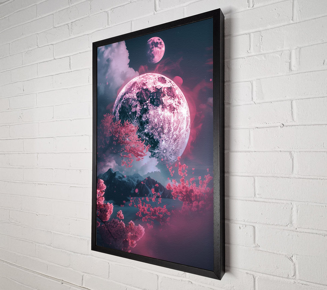  A Canvas Print of Pink Moon Dreamscape Canvas Print