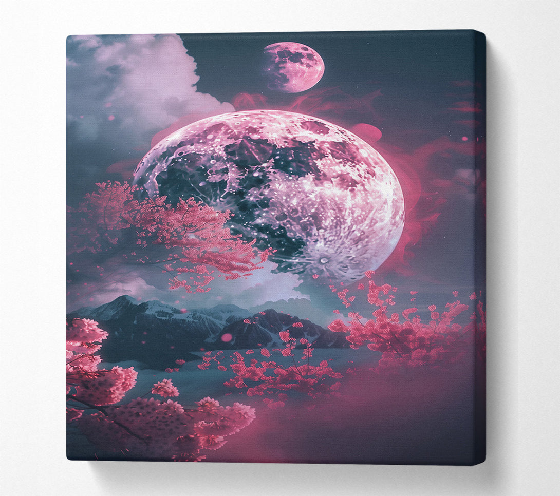  A Canvas Print of Pink Moon Dreamscape Canvas Print