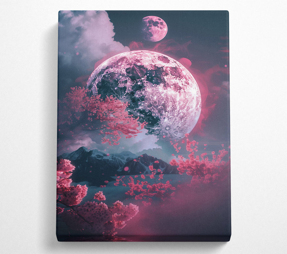  A Canvas Print of Pink Moon Dreamscape Canvas Print