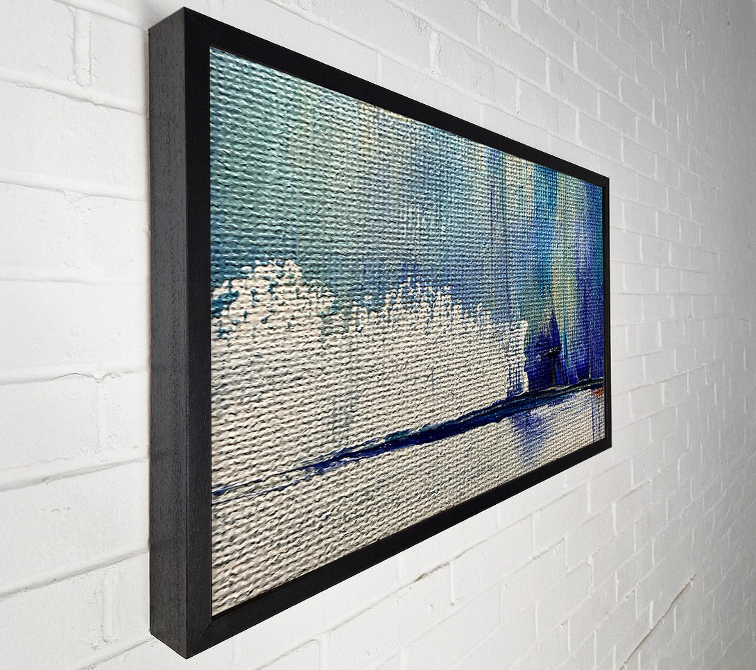  A Canvas Print of Azure Abstract Horizon Canvas Print
