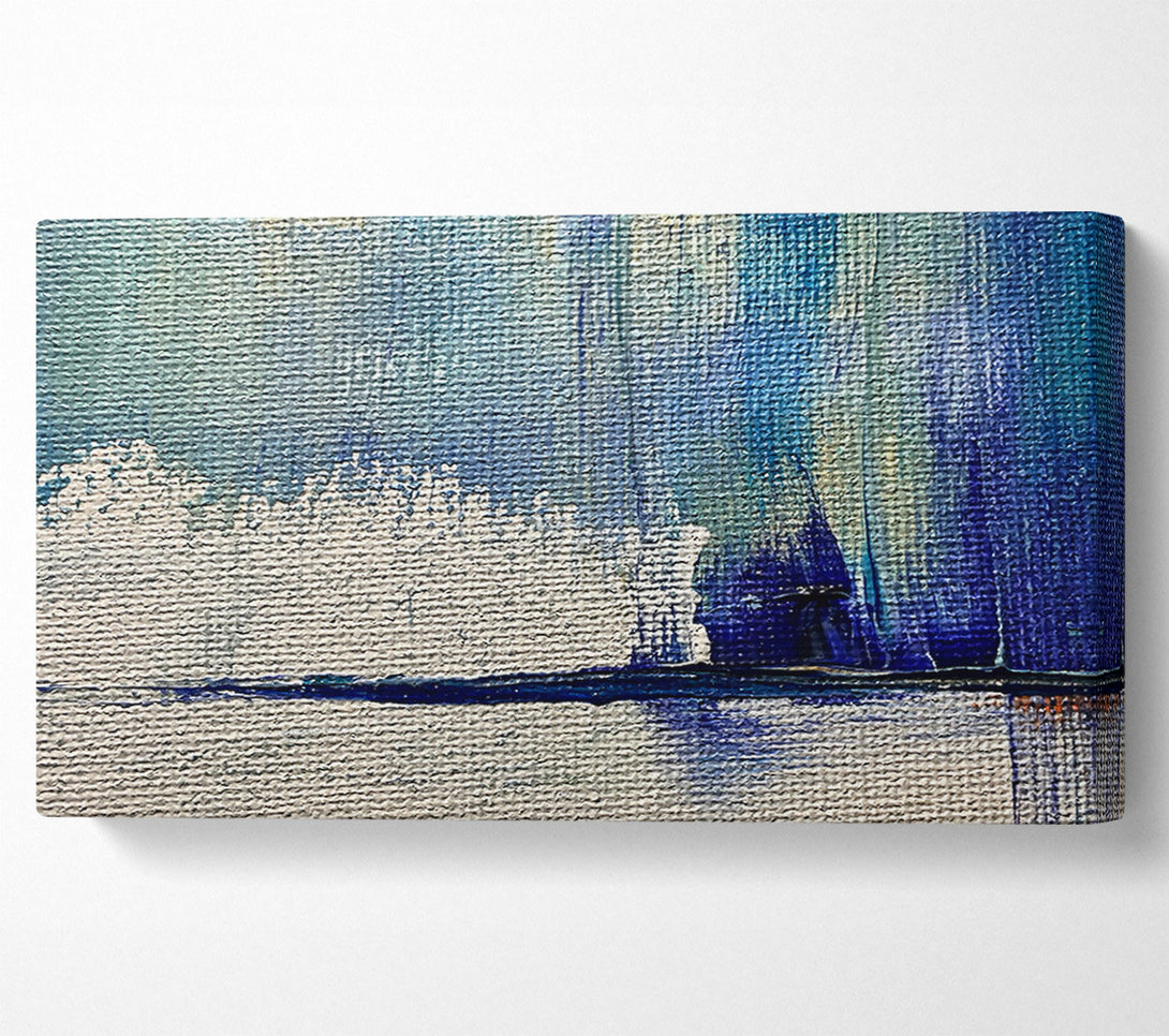  A Canvas Print of Azure Abstract Horizon Canvas Print