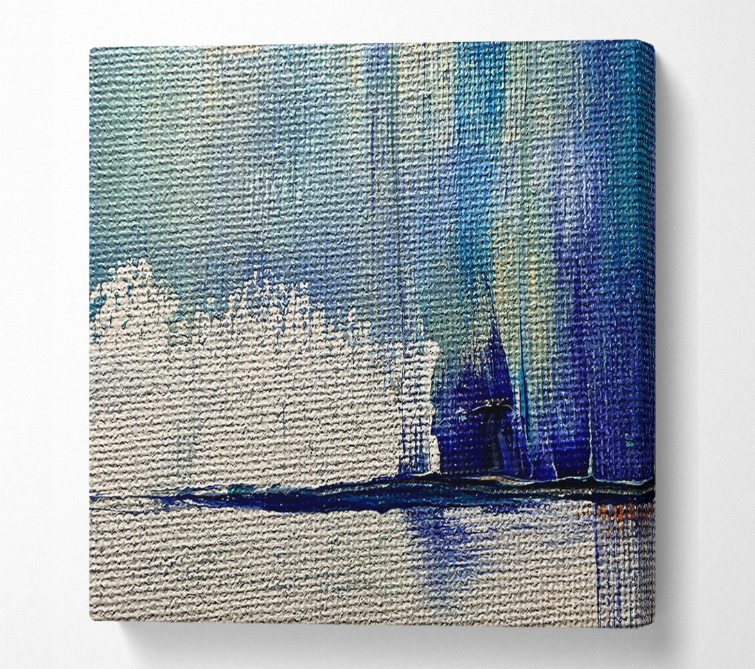  A Canvas Print of Azure Abstract Horizon Canvas Print
