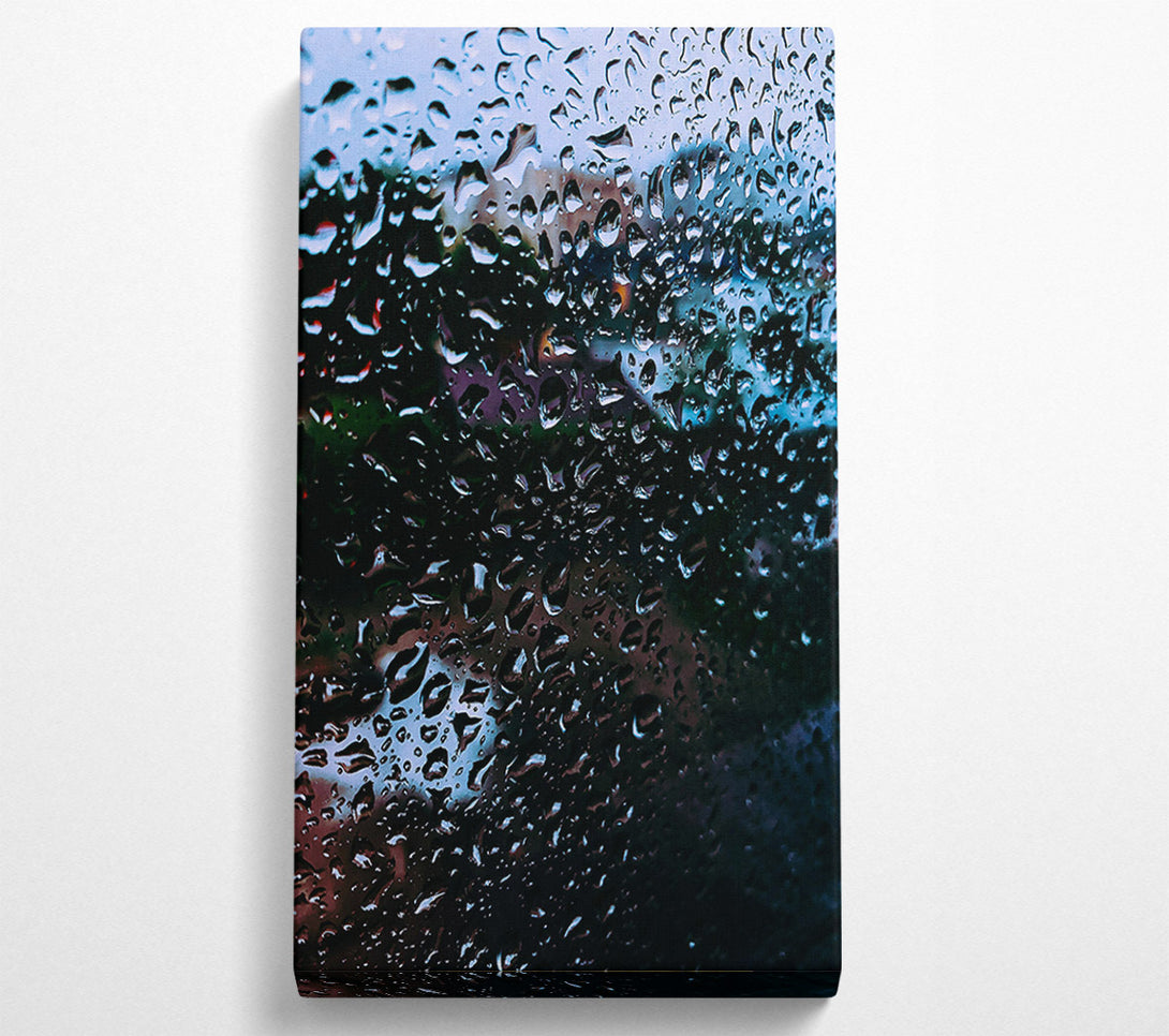  A Canvas Print of Blue Rain Drops Canvas Wall Art