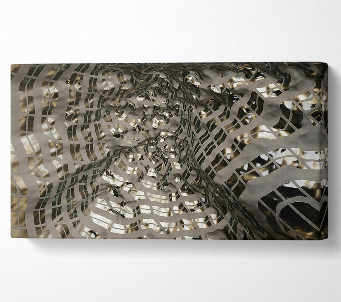  A Canvas Print of Silver Cityscape Distortion Canvas Art