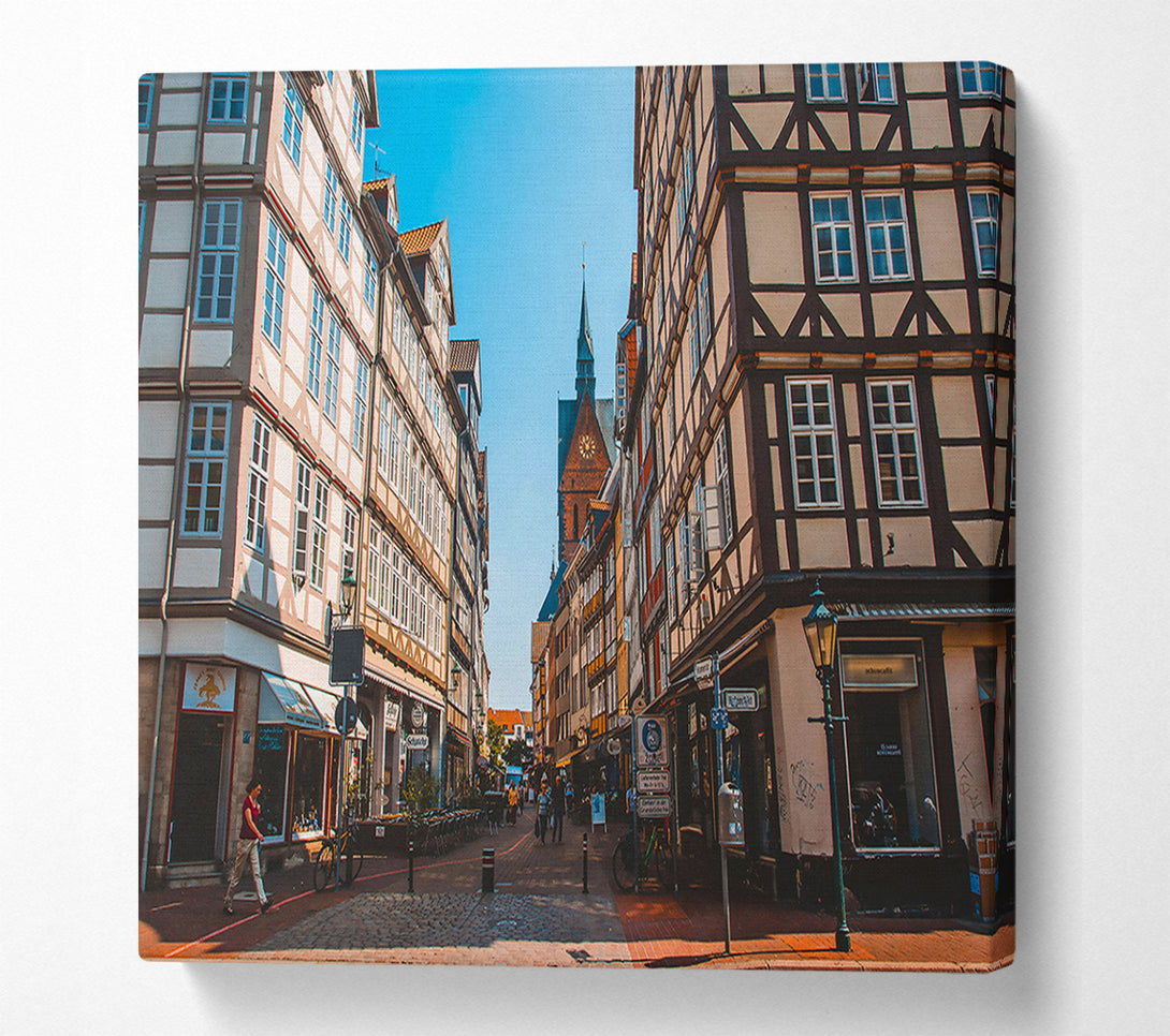  A Canvas Print of Beige Town Square Canvas Print