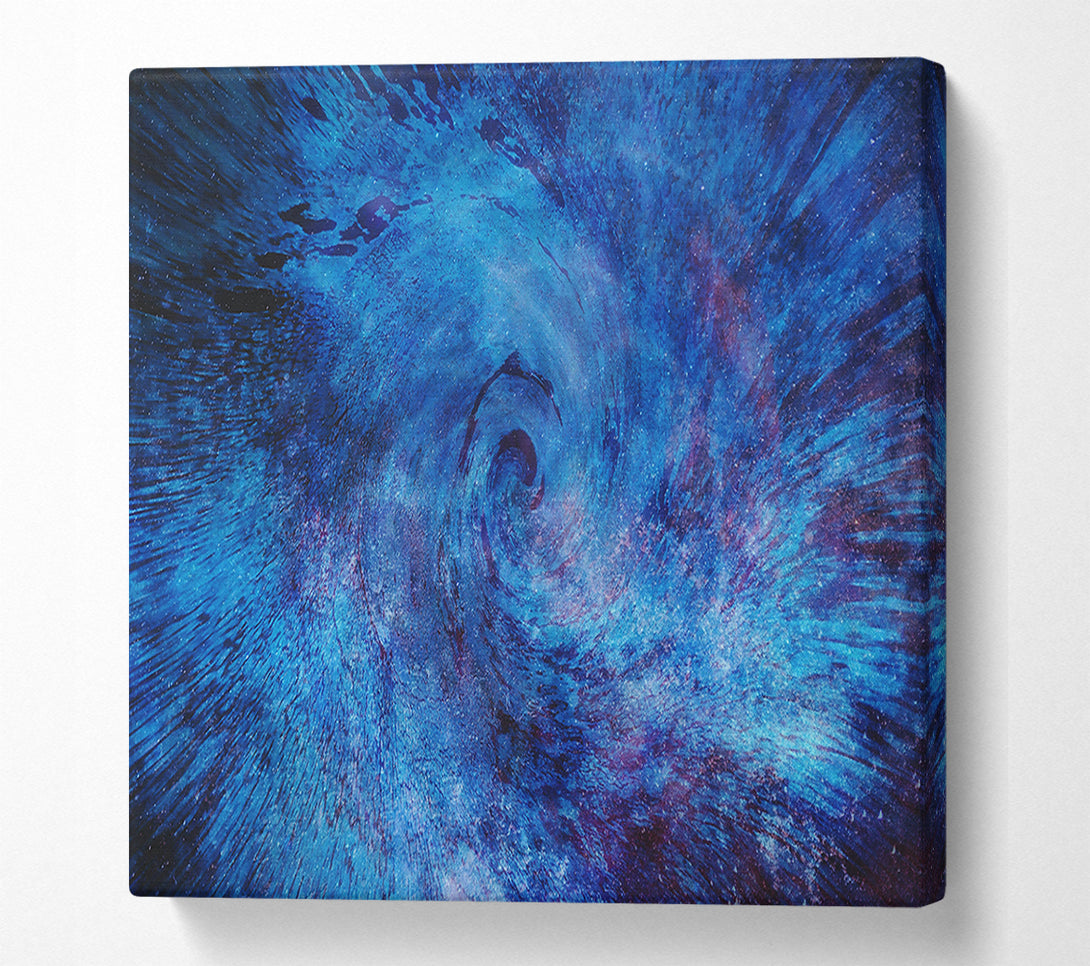 A Canvas Print of Azure Cosmic Vortex Canvas Wall Art