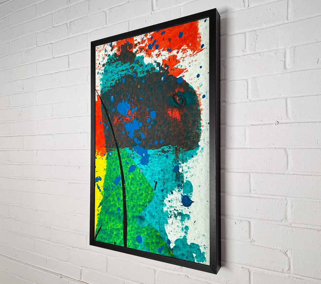  A Canvas Print of Teal Abstract Splashes Canvas Print