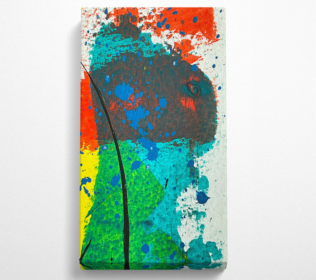  A Canvas Print of Teal Abstract Splashes Canvas Print