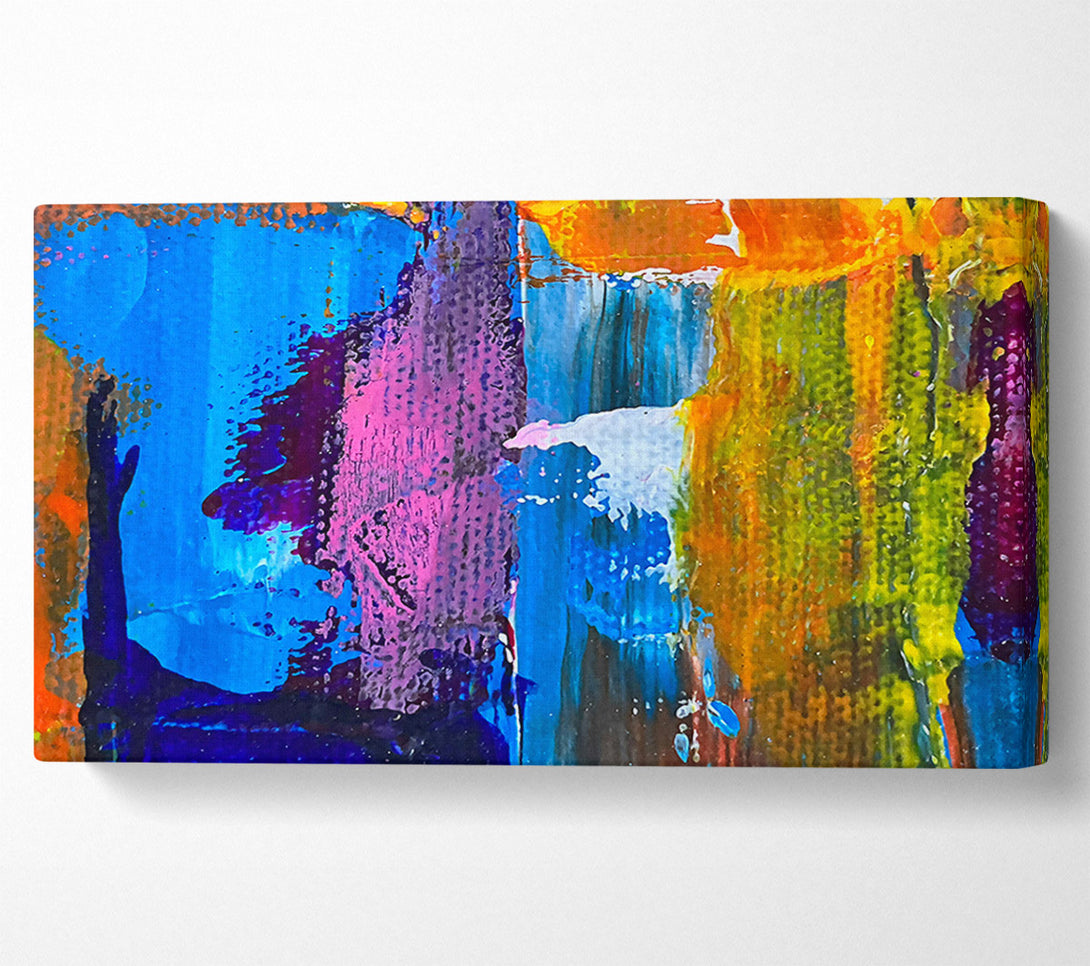  A Canvas Print of Blue And Pink Abstract Canvas Print