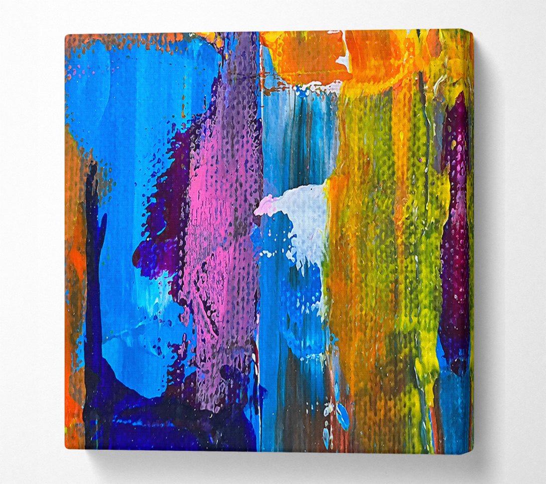  A Canvas Print of Blue And Pink Abstract Canvas Print