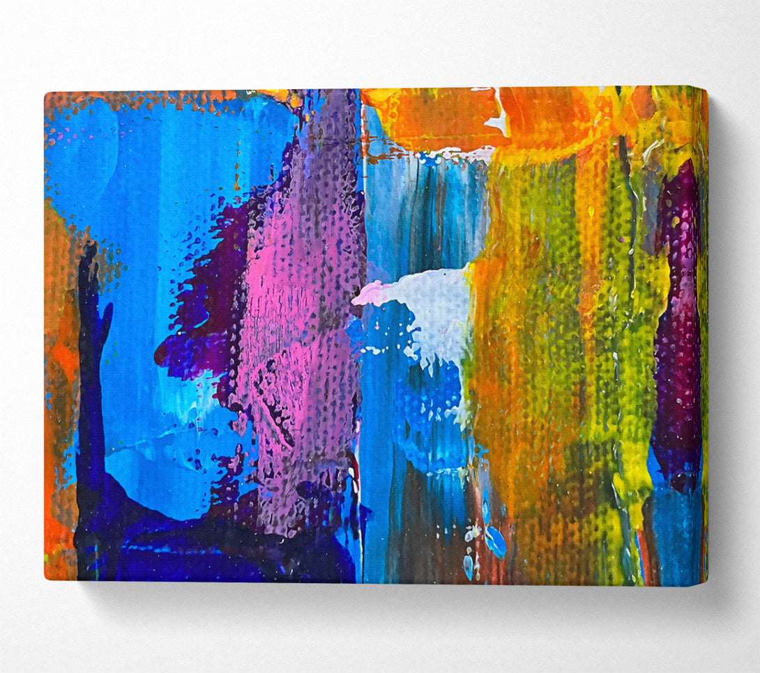  A Canvas Print of Blue And Pink Abstract Canvas Print