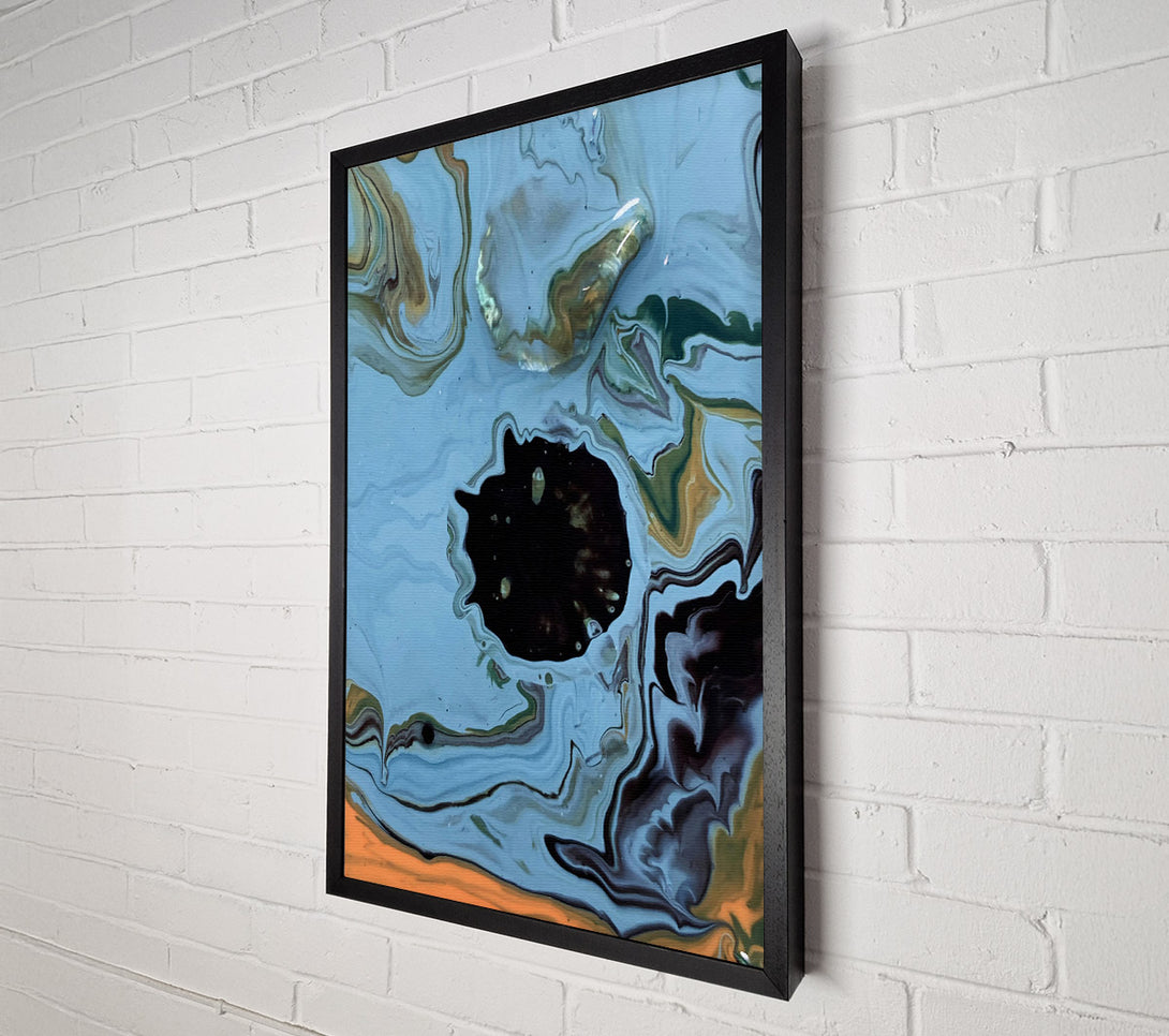  A Canvas Print of Azure Swirls And Black Eye Canvas Print