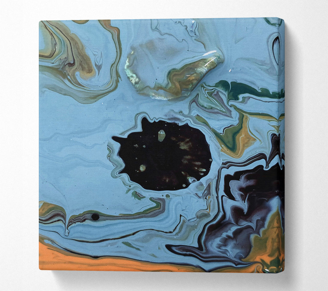 A Canvas Print of Azure Swirls And Black Eye Canvas Print