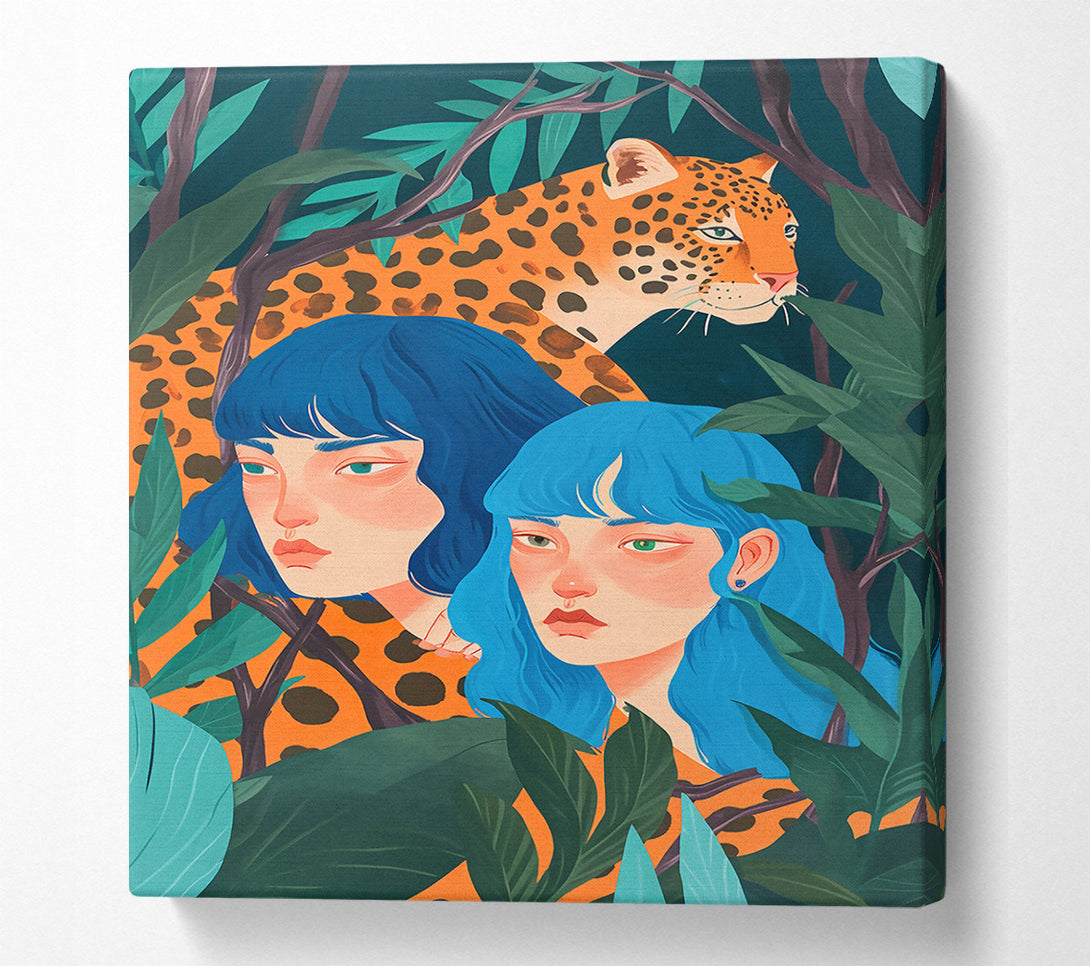  A Canvas Print of Blue Jungle Dreams Canvas Art