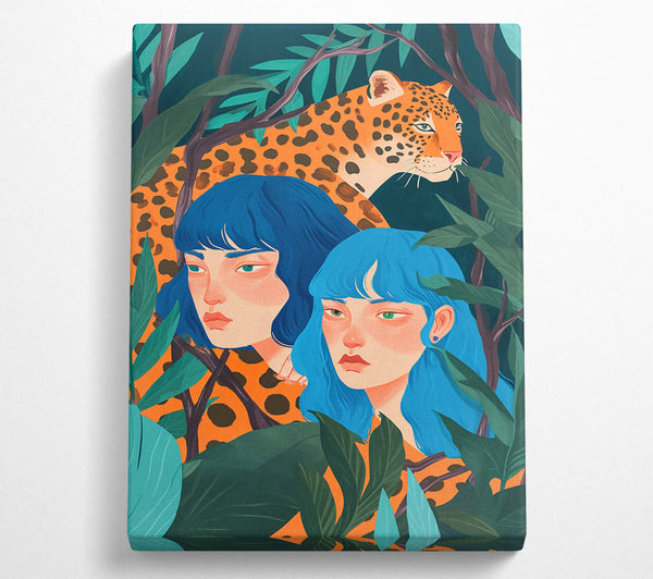  A Canvas Print of Blue Jungle Dreams Canvas Art