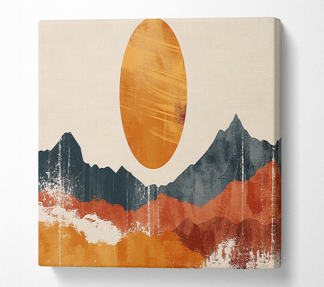  A Canvas Print of Golden Mountain Rise Canvas Art