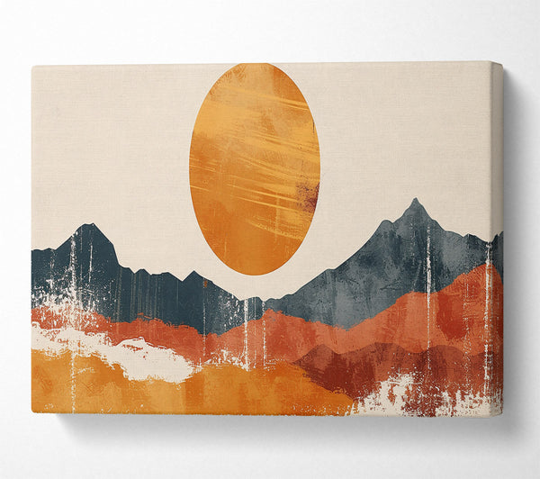  A Canvas Print of Golden Mountain Rise Canvas Art
