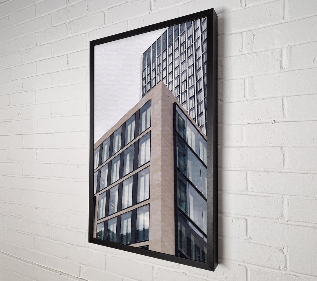  A Canvas Print of Concrete And Glass Reflections Canvas Print