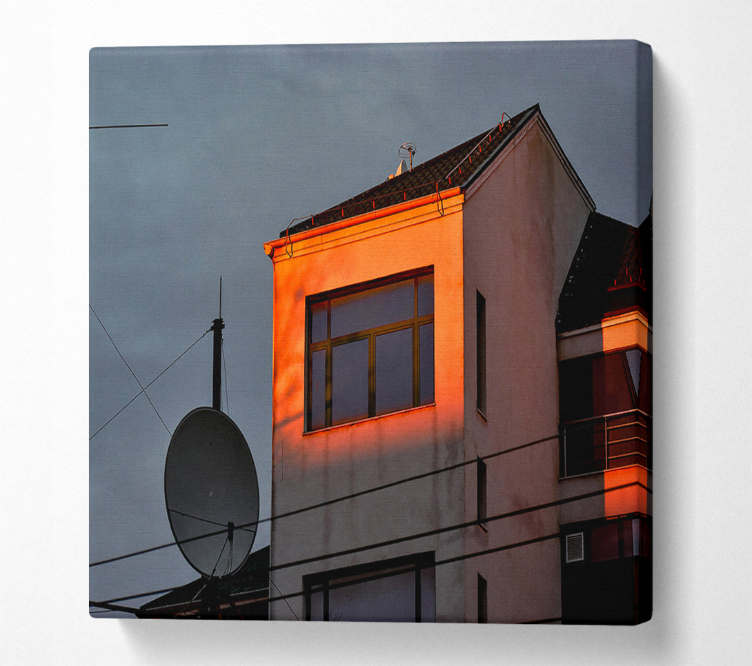  A Canvas Print of Orange Sunset Glow Canvas Wall Art