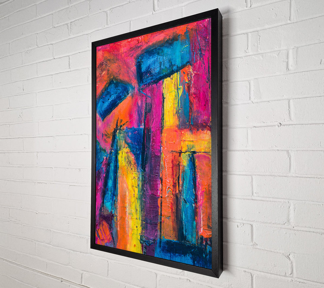  A Canvas Print of Azure Abstract Symphony Canvas Wall Art