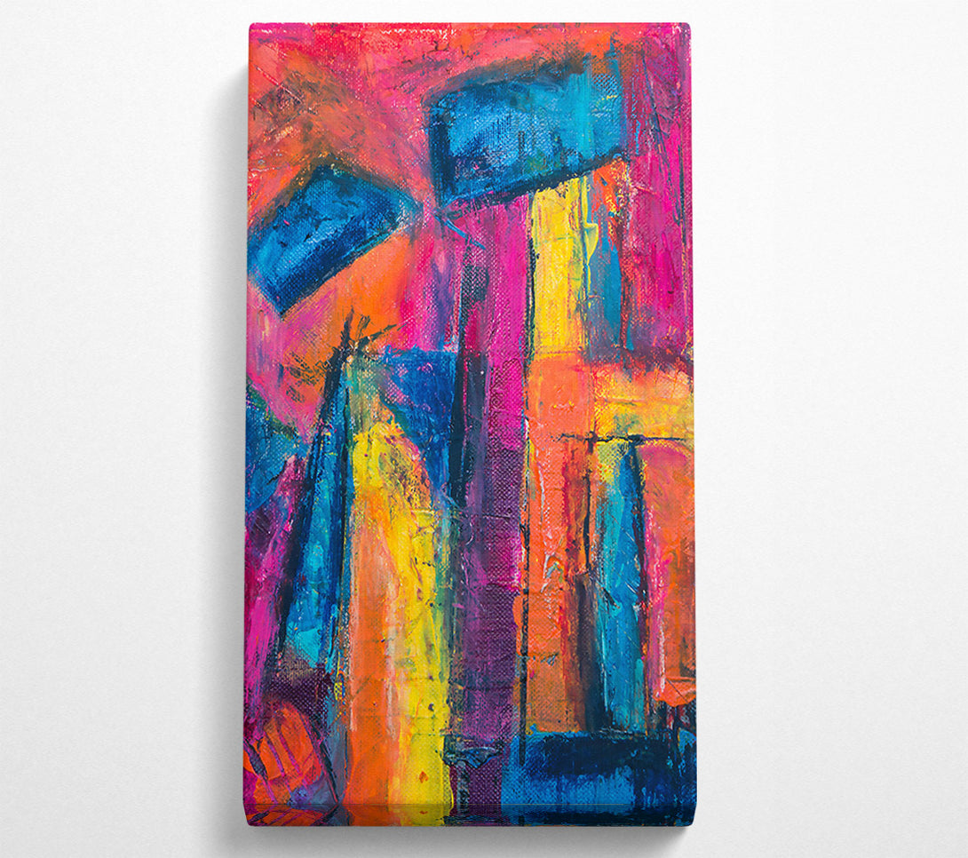  A Canvas Print of Azure Abstract Symphony Canvas Wall Art