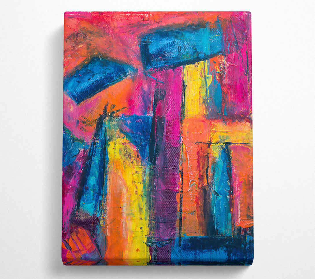 A Canvas Print of Azure Abstract Symphony Canvas Wall Art