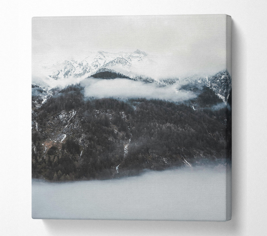  A Canvas Print of White Mountain Mist Canvas Wall Art