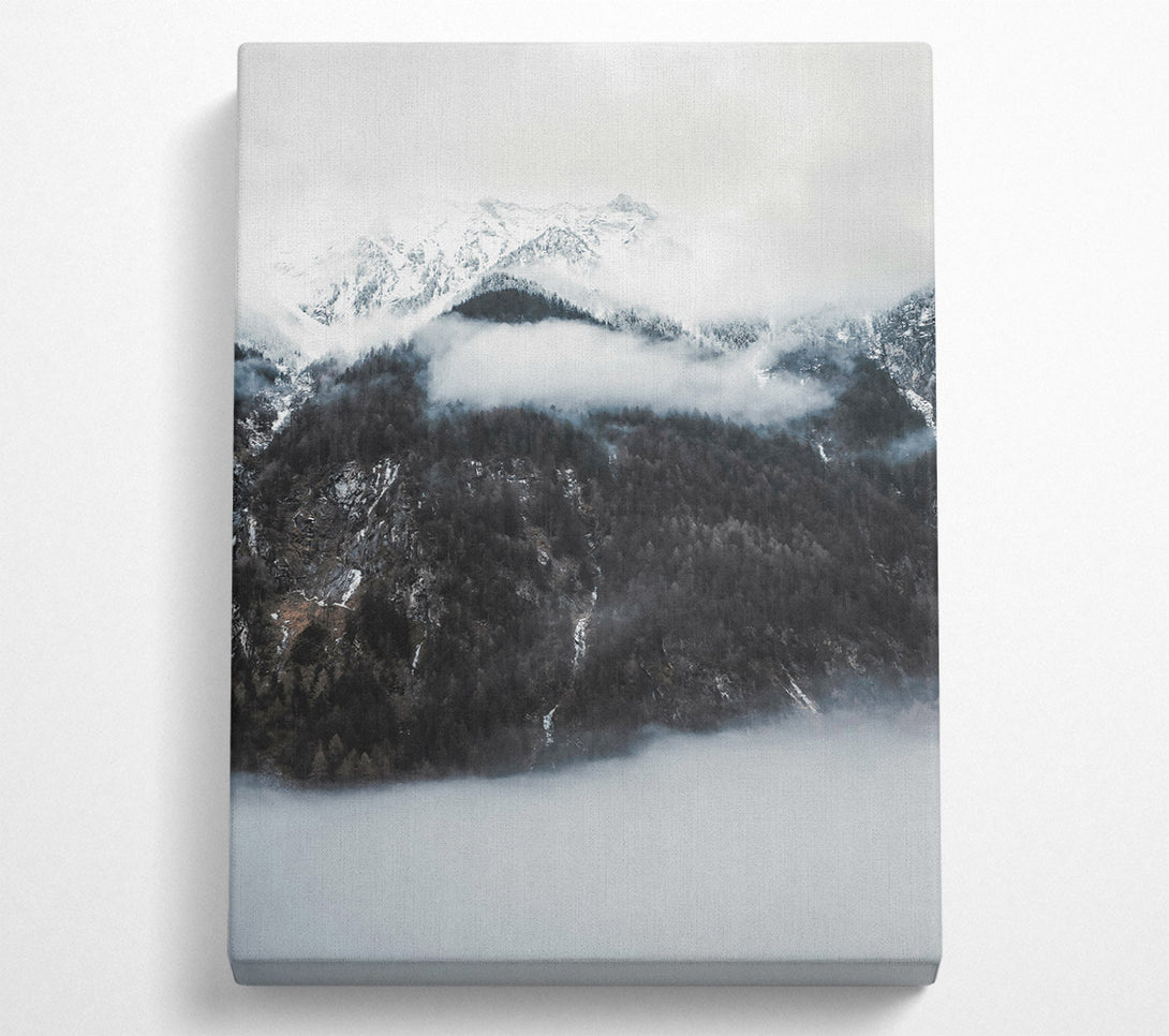  A Canvas Print of White Mountain Mist Canvas Wall Art