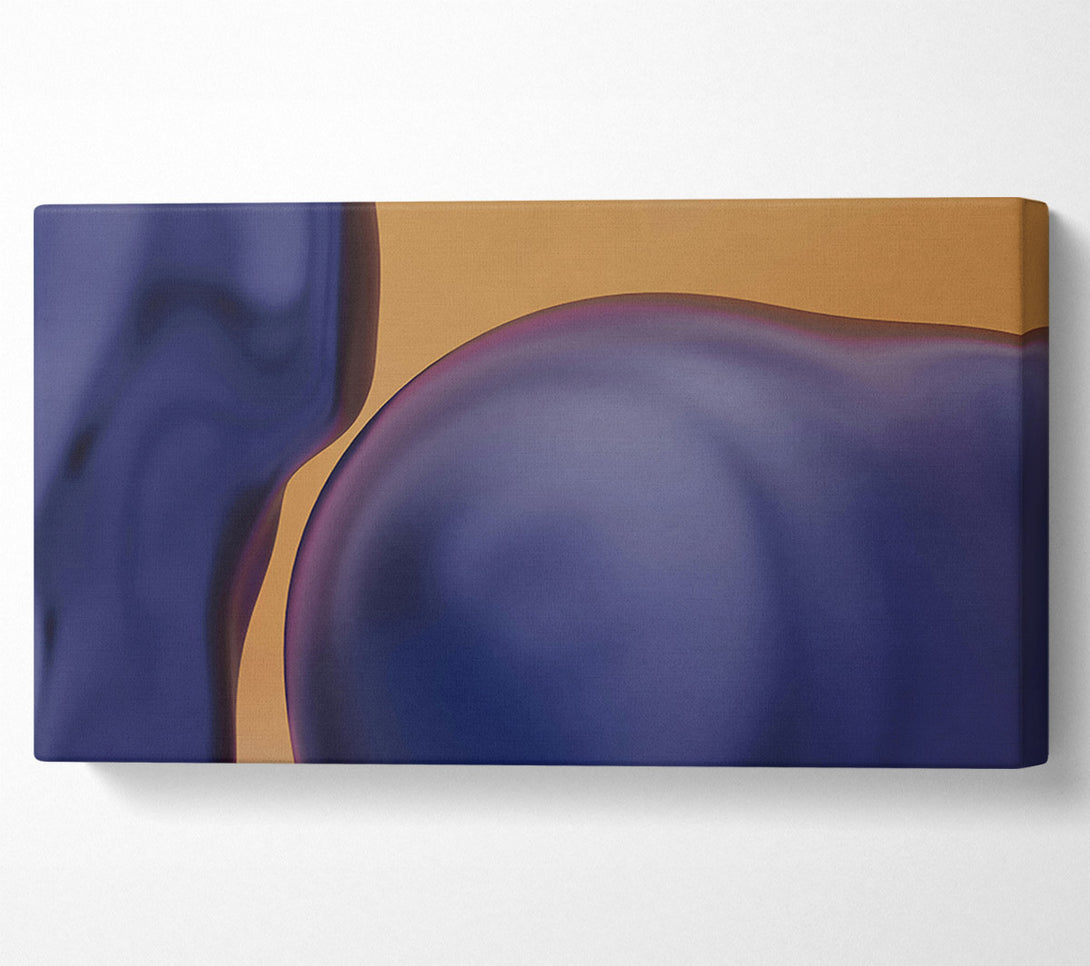  A Canvas Print of Indigo Fluid Forms Canvas Wall Art