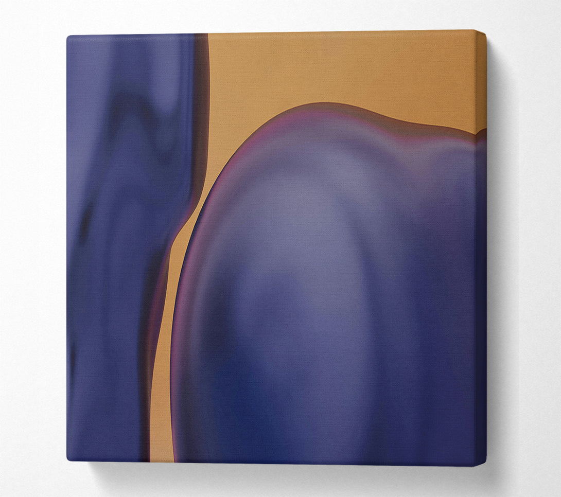  A Canvas Print of Indigo Fluid Forms Canvas Wall Art