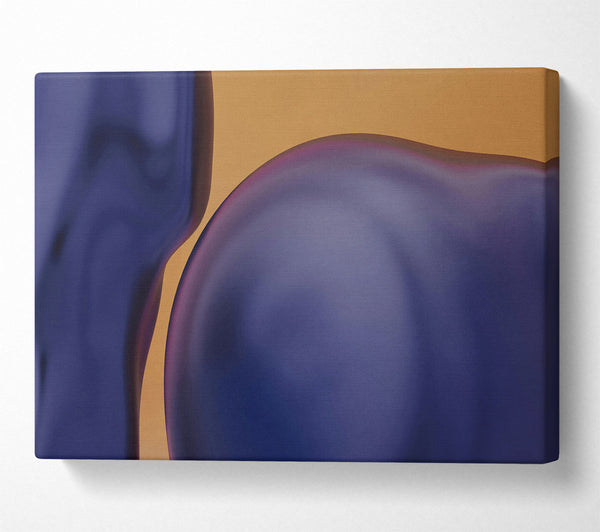  A Canvas Print of Indigo Fluid Forms Canvas Wall Art