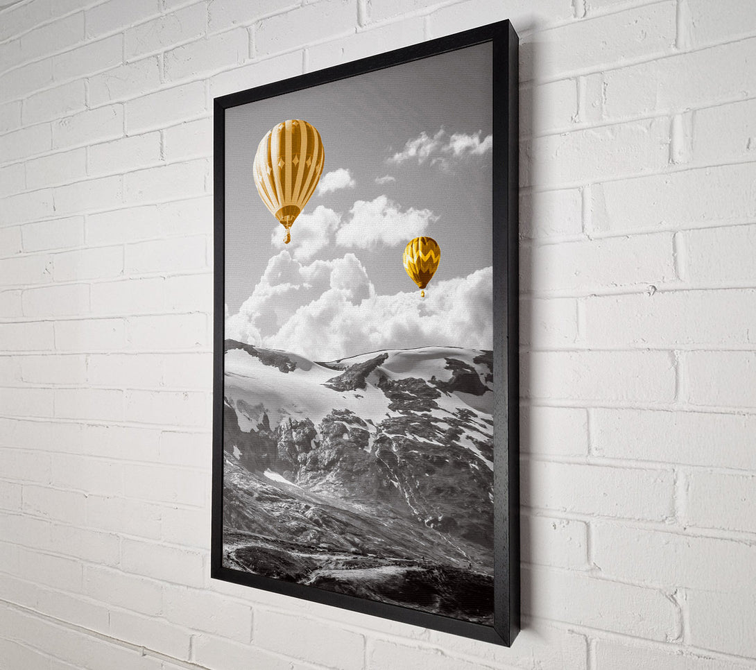  A Canvas Print of Gold Hot Balloon Canvas Wall Art