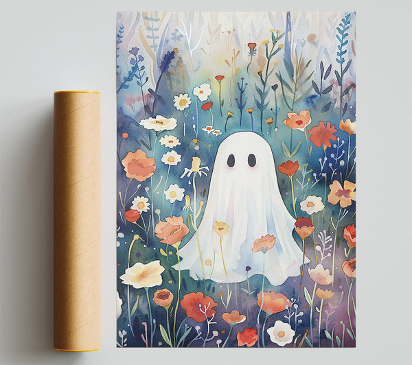 Blue Ghost In Bloom Giclee Print