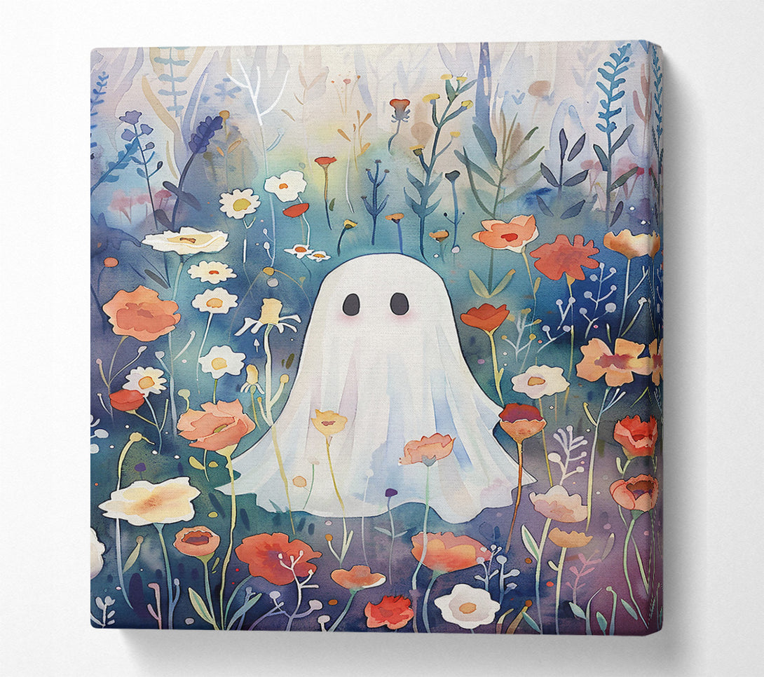  A Canvas Print of Blue Ghost In Bloom Canvas Wall Art
