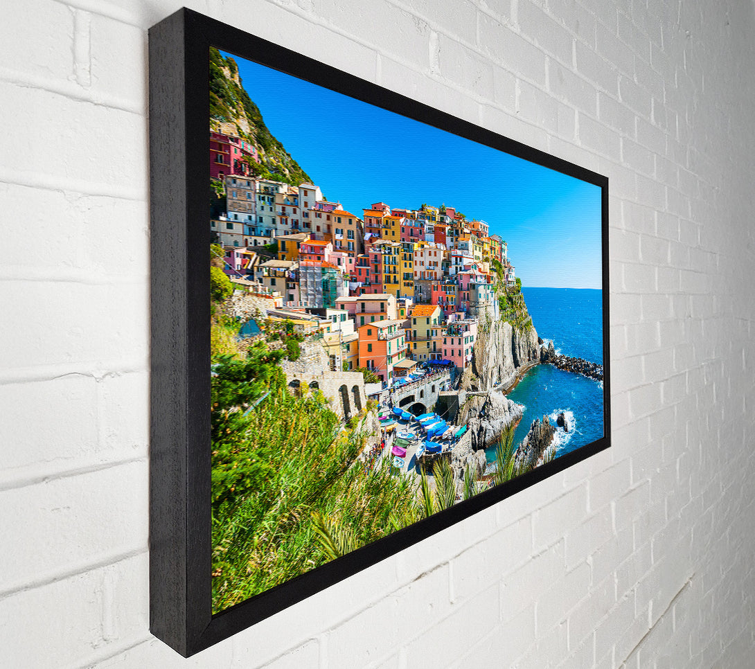  A Canvas Print of Azure Italian Coastline Canvas Art