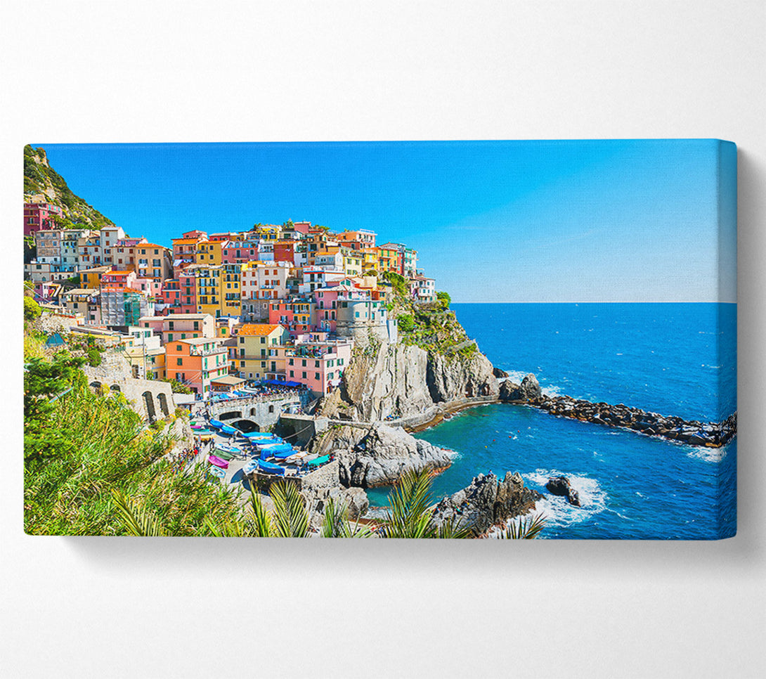  A Canvas Print of Azure Italian Coastline Canvas Art