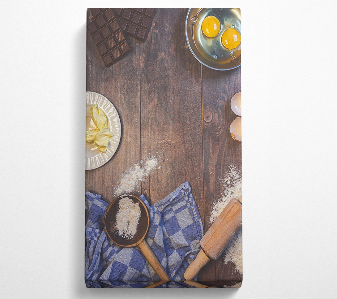  A Canvas Print of Brown Wooden Baking Table Canvas Art