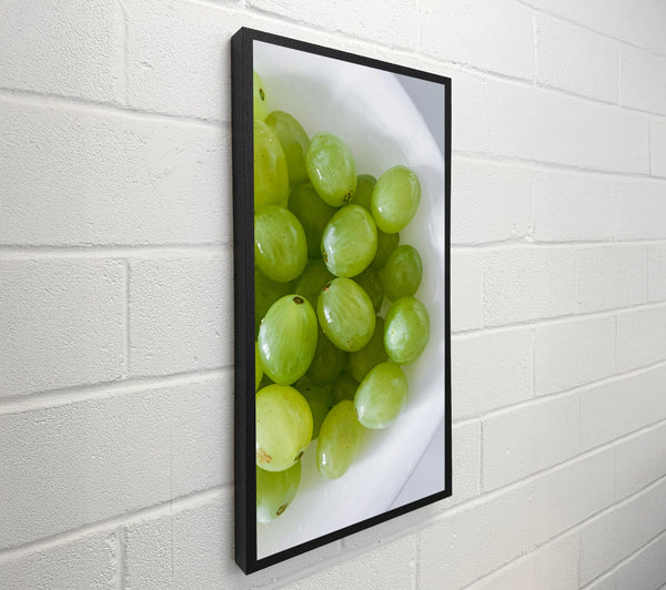Green Grapes In Bowl.