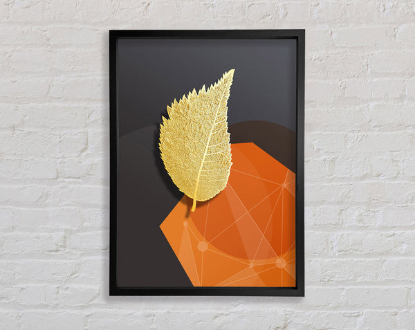Gold Leaf Abstract Framed Print