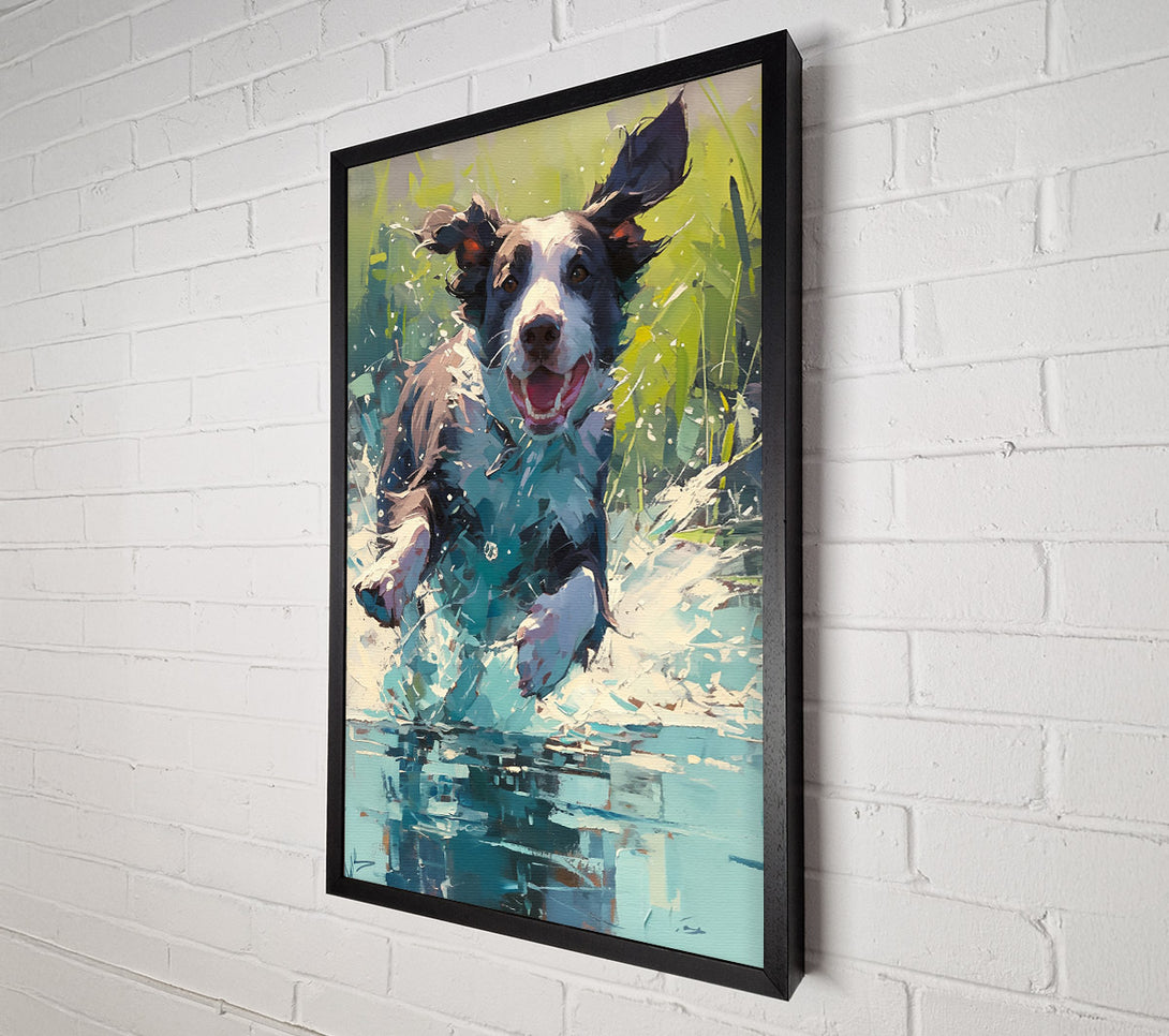  A Canvas Print of Aqua Splashing Joy Canvas Art