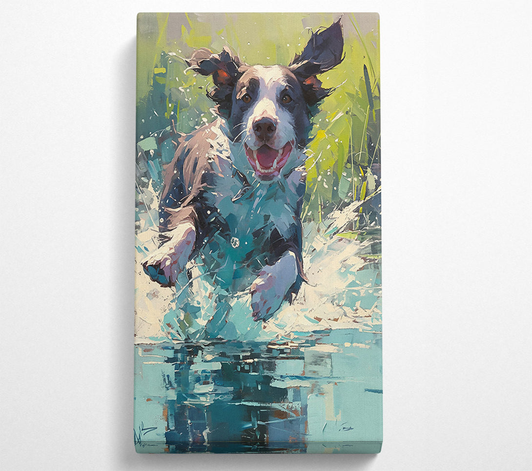  A Canvas Print of Aqua Splashing Joy Canvas Art